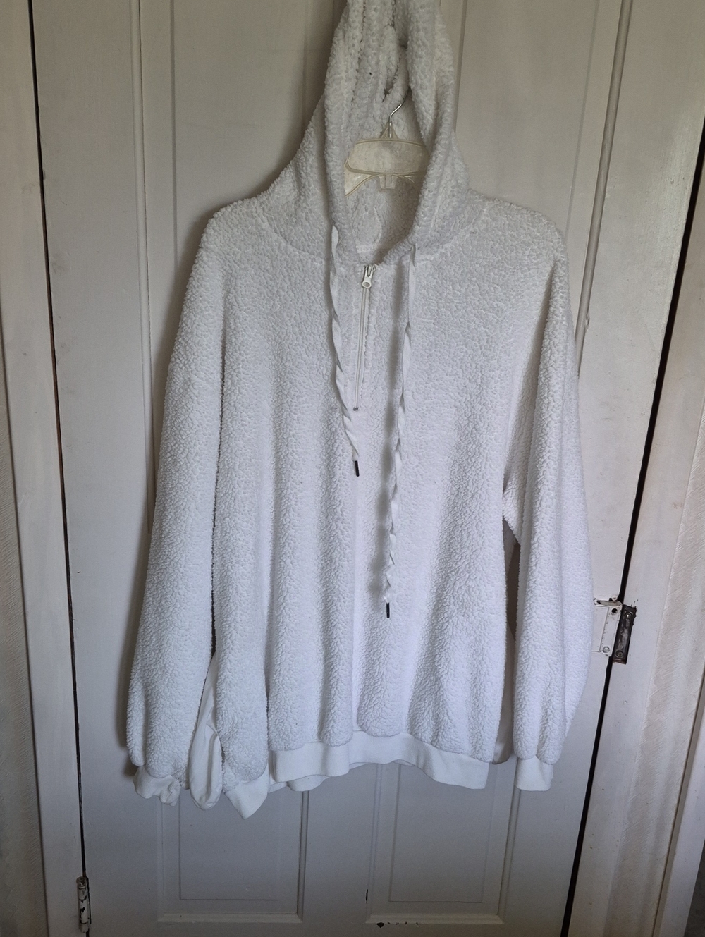 Cozy White Sherpa Hoodie